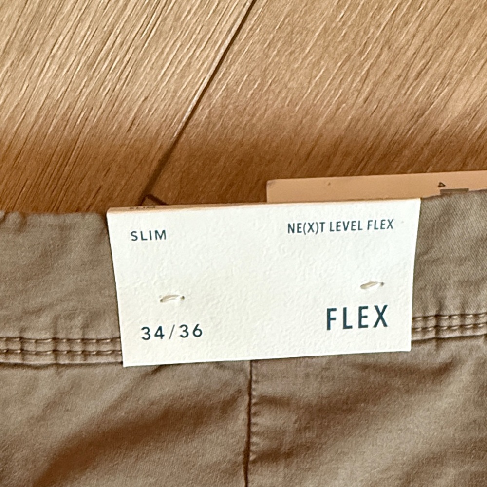 American Eagle Outfitters Men's Khaki Chinos NWT size 34x36 next level flex slim - Picture 5 of 5